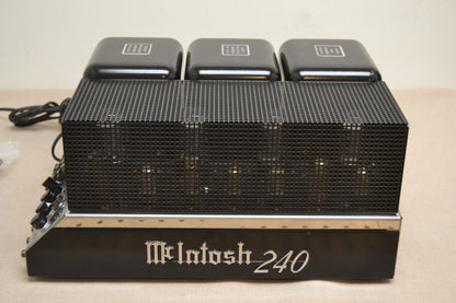 McIntosh MC240 Stereo Power Amplifier * Fully Recapped & Rebuilt * McIntosh (GE) tubes at 100%