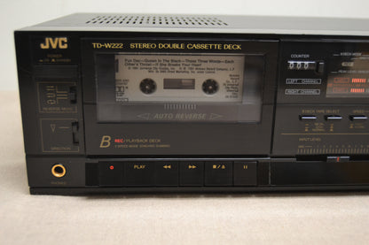 JVC TD-W222 Double Cassette Deck * Fully Serviced * New Belts