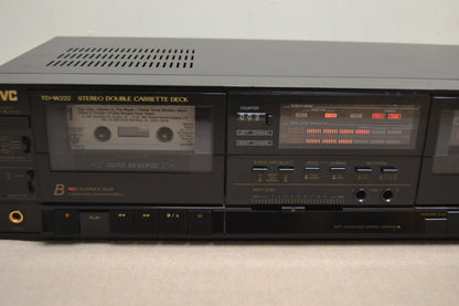 JVC TD-W222 Double Cassette Deck * Fully Serviced * New Belts
