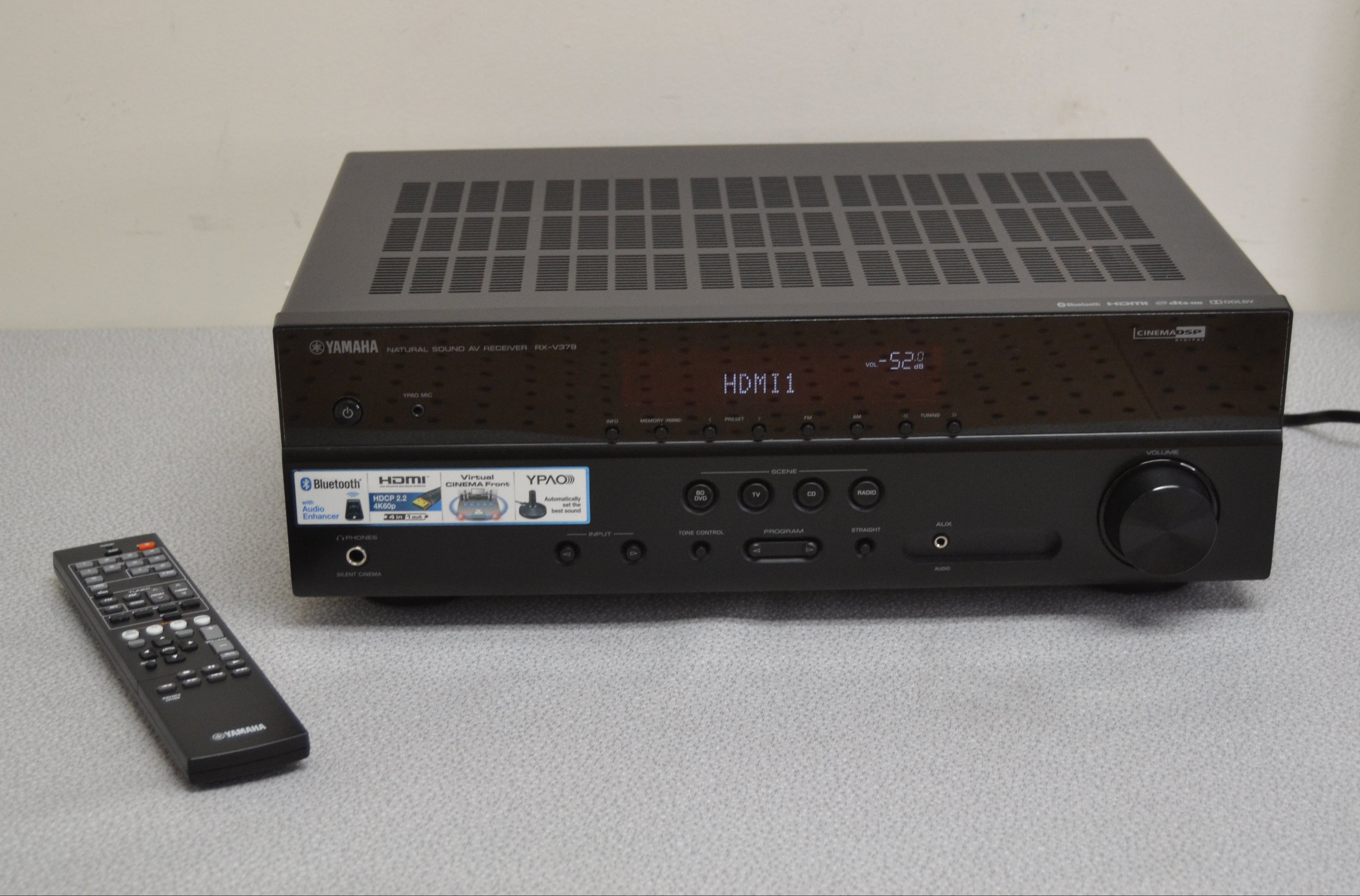 Yamaha RX-V379 Stereo Receiver * 70W RMS * 4K Color * Bluetooth * Remote