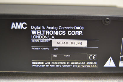 AMC DAC8 Weltronics Digital to Analog Converter * Fully Serviced * Manual