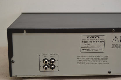 Onkyo TA-RW400 Double Cassette Deck * Fully Serviced * New Belts