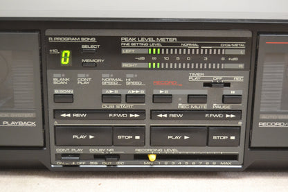 Nikko D-60W Double Cassette Deck * Programmable * Fully Serviced * New Belts