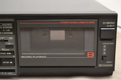 Nikko D-60W Double Cassette Deck * Programmable * Fully Serviced * New Belts