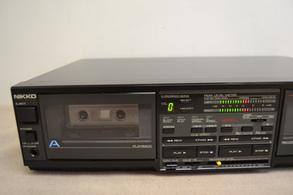Nikko D-60W Double Cassette Deck * Programmable * Fully Serviced * New Belts
