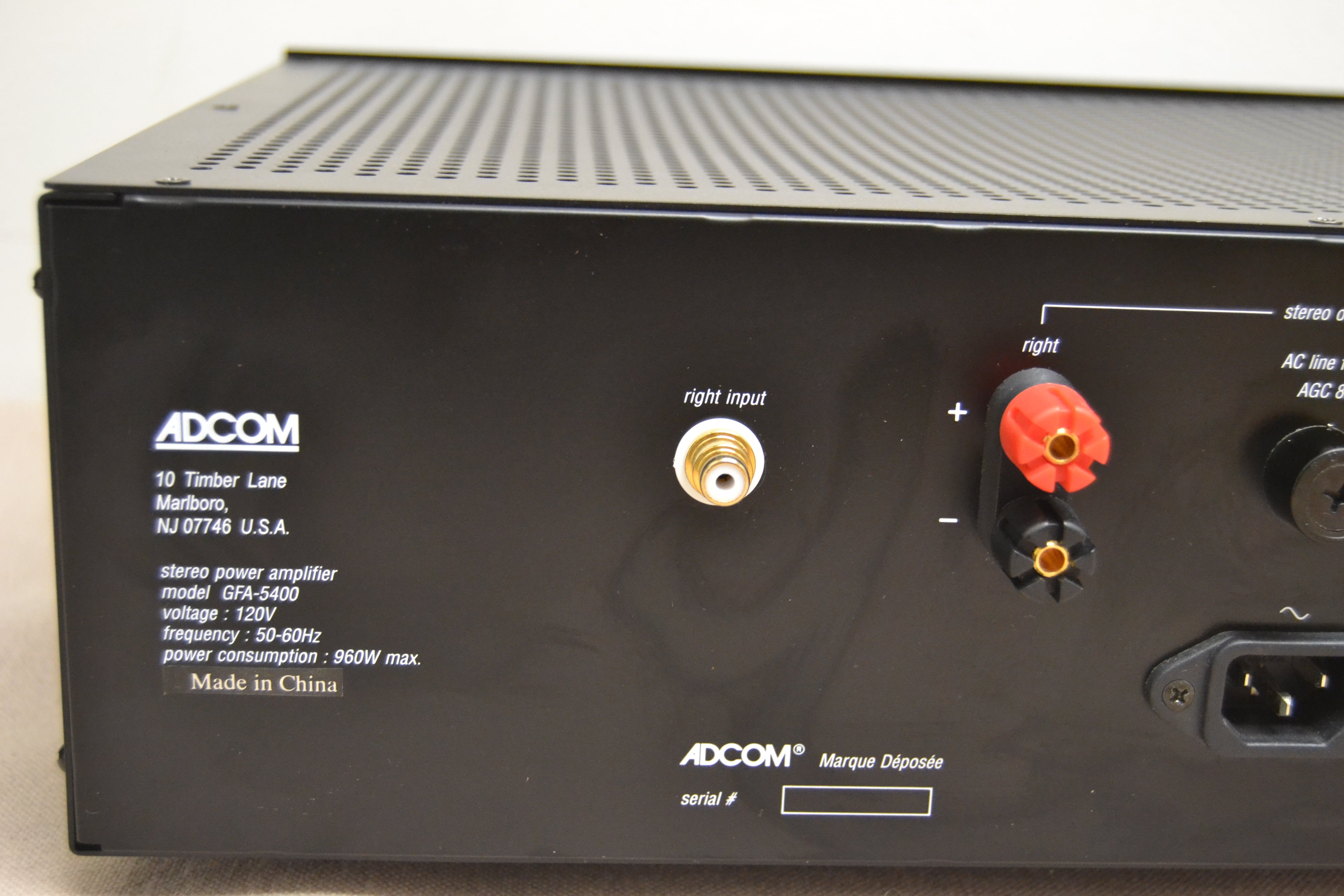 Adcom GFA-5400 Stereo Power Amplifier * 125W RMS – The Turntable Store