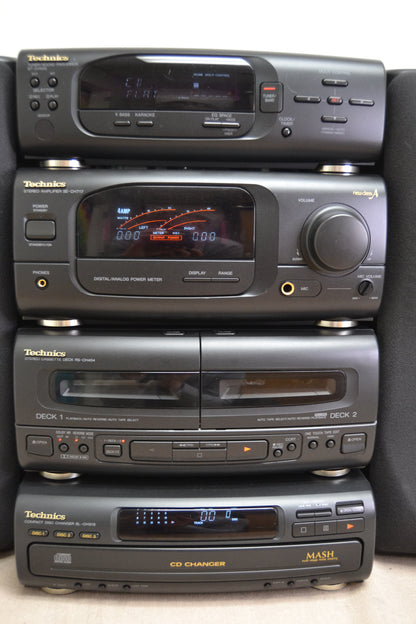 Technics SC-CH717 Mini Changer System * Complete System Fully Serviced and Functional ! * 60W RMS