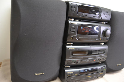 Technics SC-CH717 Mini Changer System * Complete System Fully Serviced and Functional ! * 60W RMS