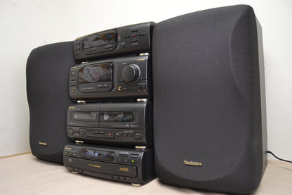Technics SC-CH717 Mini Changer System * Complete System Fully Serviced and Functional ! * 60W RMS