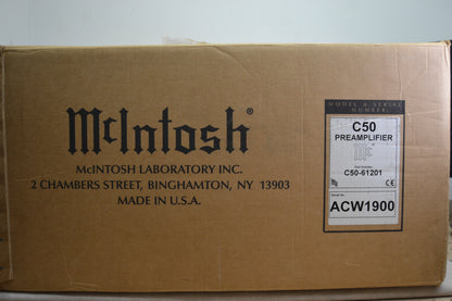 McIntosh C50 Stereo Preamplifier * Remote * Manual * Box * MINT !!