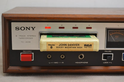 Sony TC-228 Eight Track Recorder * Fully Serviced * New Belts