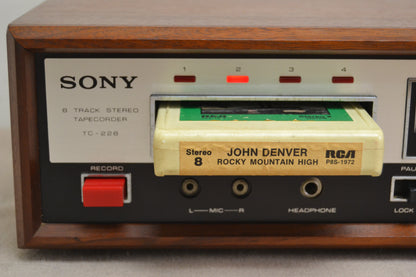 Sony TC-228 Eight Track Recorder * Fully Serviced * New Belts