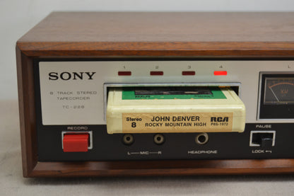 Sony TC-228 Eight Track Recorder * Fully Serviced * New Belts