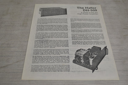 Hafler DH-500 Stereo Power Amplifier * 225W RMS * Fully Serviced * Manual
