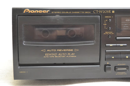 Pioneer CT-W205R Double Cassette Deck * Fully Serviced New Belts