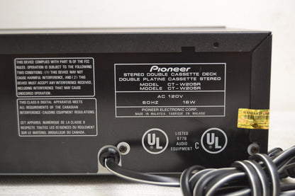 Pioneer CT-W205R Double Cassette Deck * Fully Serviced New Belts
