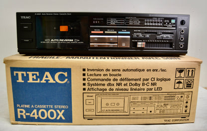 Teac R-400X Single Cassette Deck * Fully Service with New Belts * Box * Manual