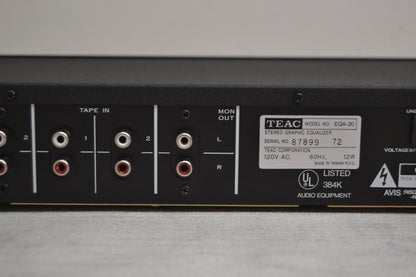 Teac EQA-20 Stereo Graphic Equalizer with Sprectrum Analyzer * Fully Serviced *