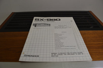 Pioneer SX-980 Stereo Receiver * 80W RMS * Fully Serviced * Manual * MINT !!!!