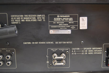 Pioneer SX-980 Stereo Receiver * 80W RMS * Fully Serviced * Manual * MINT !!!!