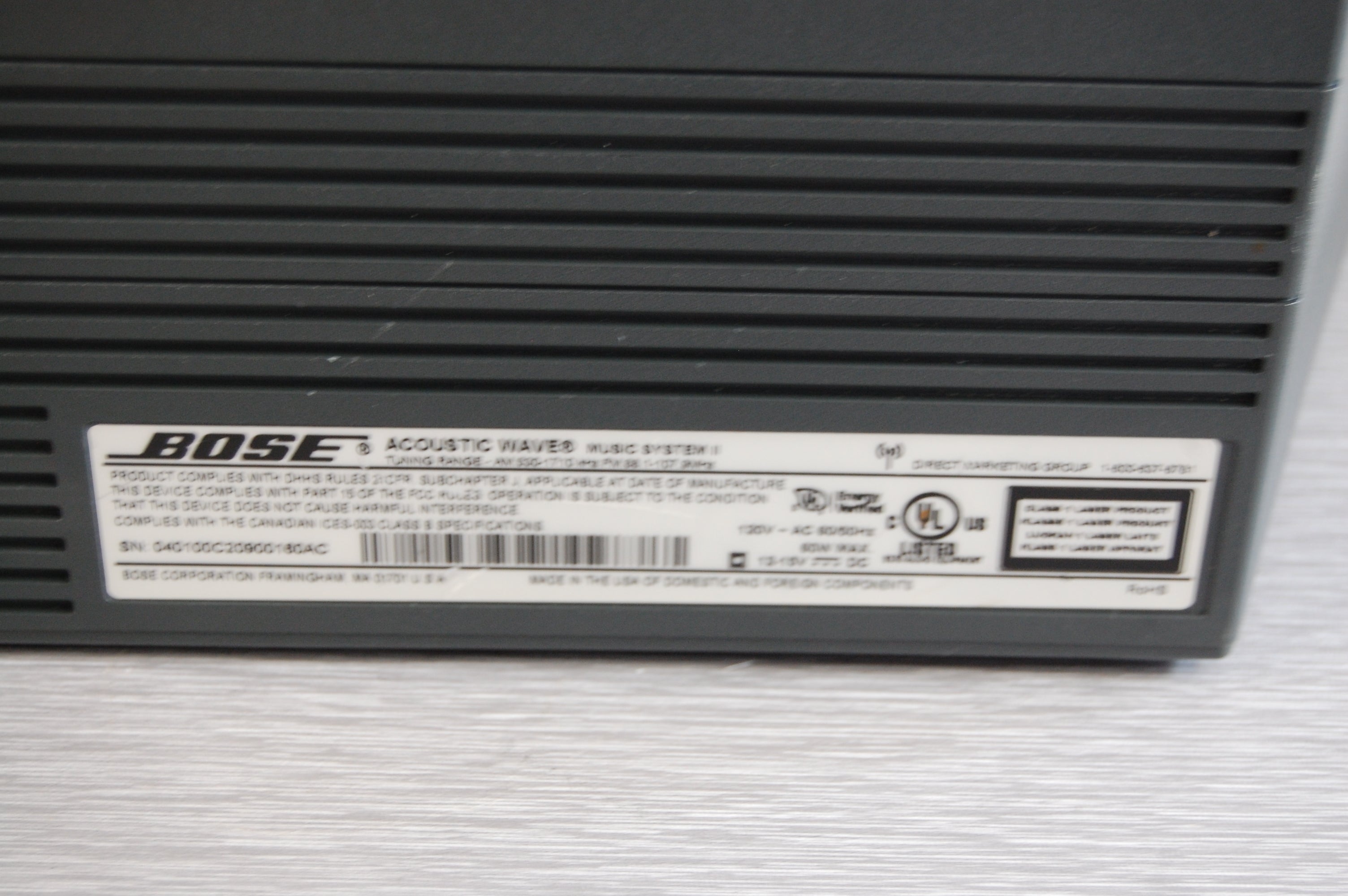 Bose Acoustic Wave * Music System II * Remote * Manual – The