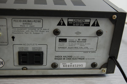Sansui R-410 Stereo Receiver * 20W RMS *