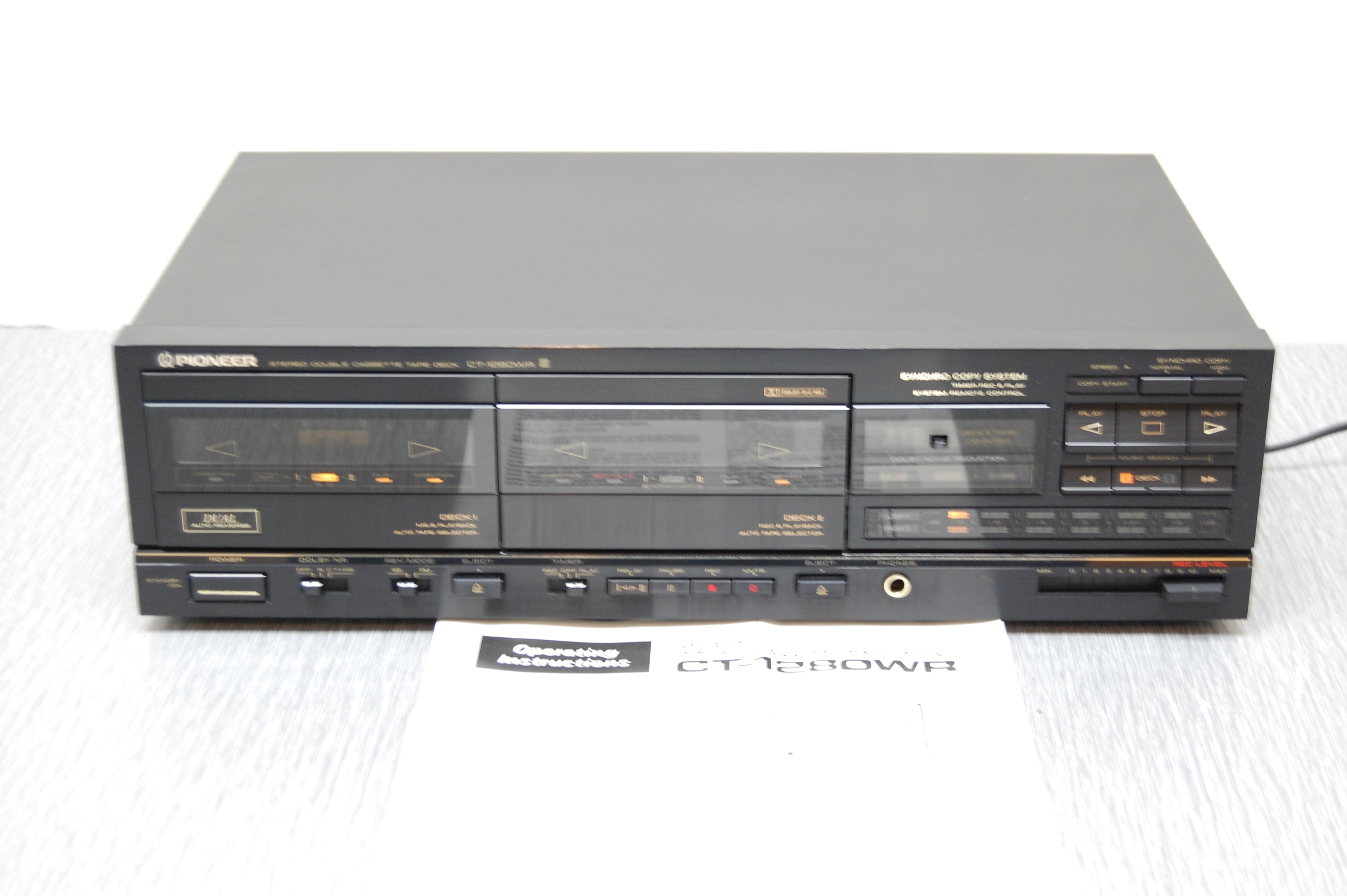 Pioneer CT-1280WR Double Cassette Deck * Manual – The Turntable Store