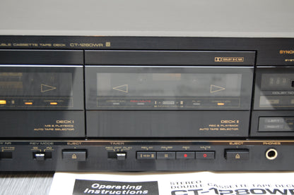Pioneer CT-1280WR Double Cassette Deck * Manual