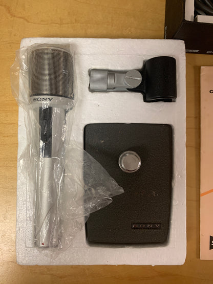 Sony Cardiod Dynamic Microphone F-121 w/ Box & Accessories