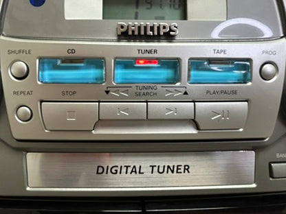 Philips AZ2765 Portable Boombox * CD-Radio-Double Cassette * Fully Serviced * New Belts
