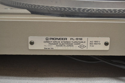 Pioneer PL-518 Turntable * Fully Serviced *
