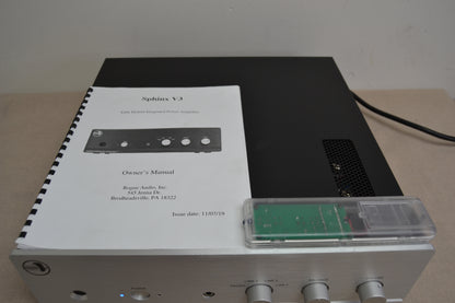 Rogue Sphinx V3 Tube integrated amplifier * Manual * Remote * Box
