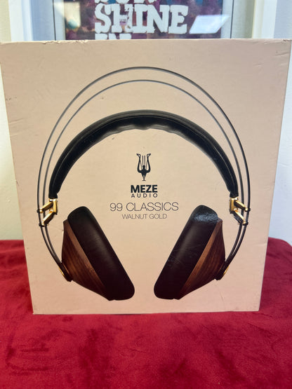 Meze Audio Headphones 99 Classics Gold Over Ear Headphones Walnut Gold NEW OPEN BOX