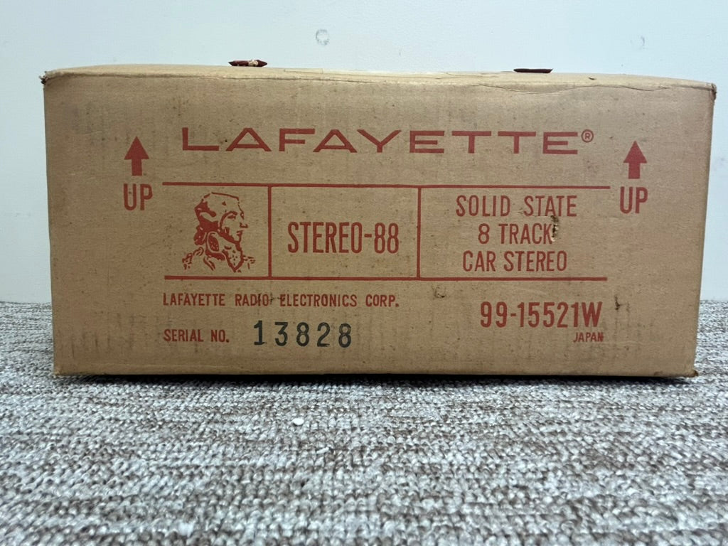 Lafayette Stereo 88 * Solid State 8 Track Car Stereo * Made in Japan * Box * Fully Serviced with New Belts