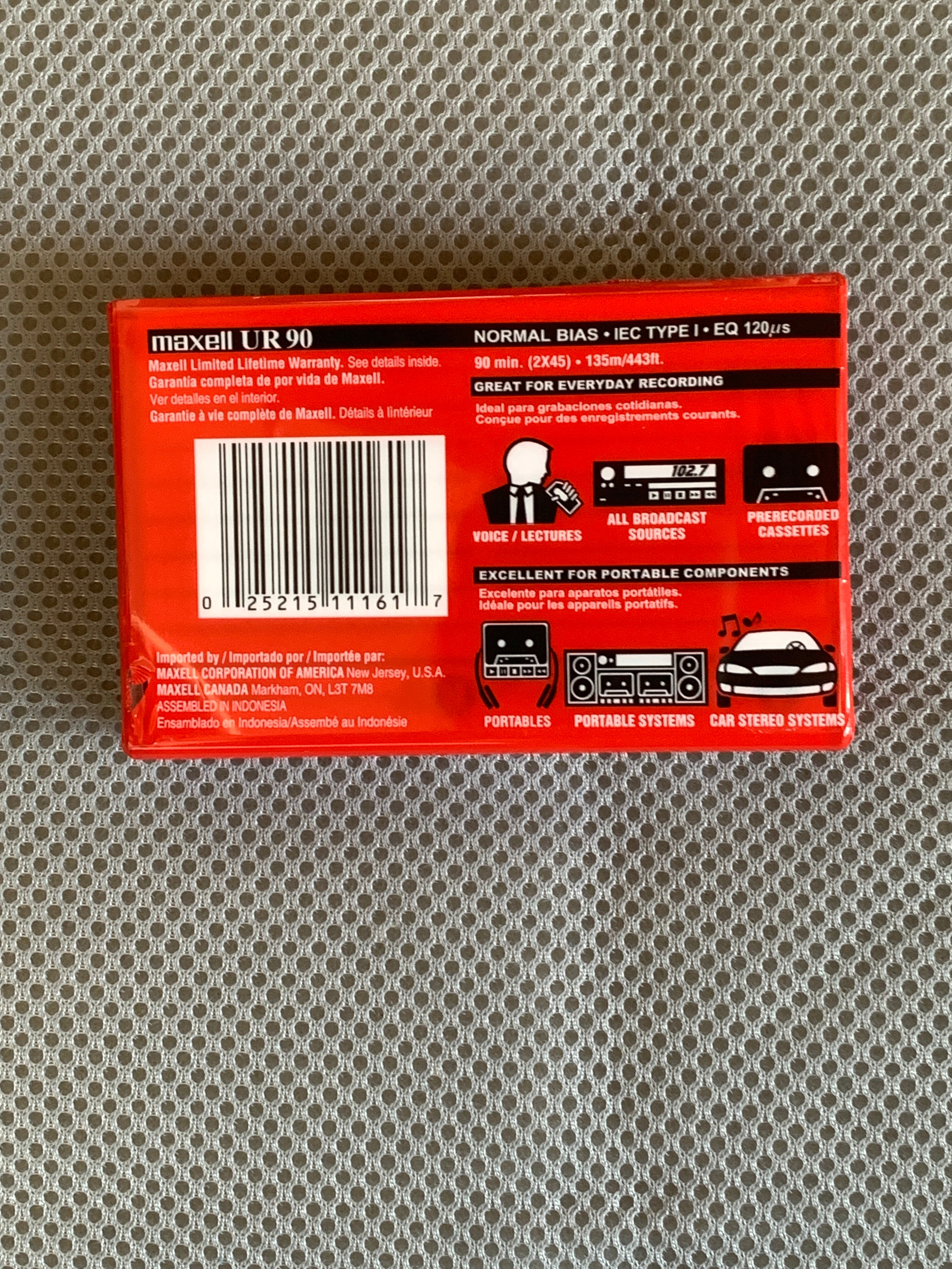 2002-05 Maxell UR Blank Tape 90 Minutes