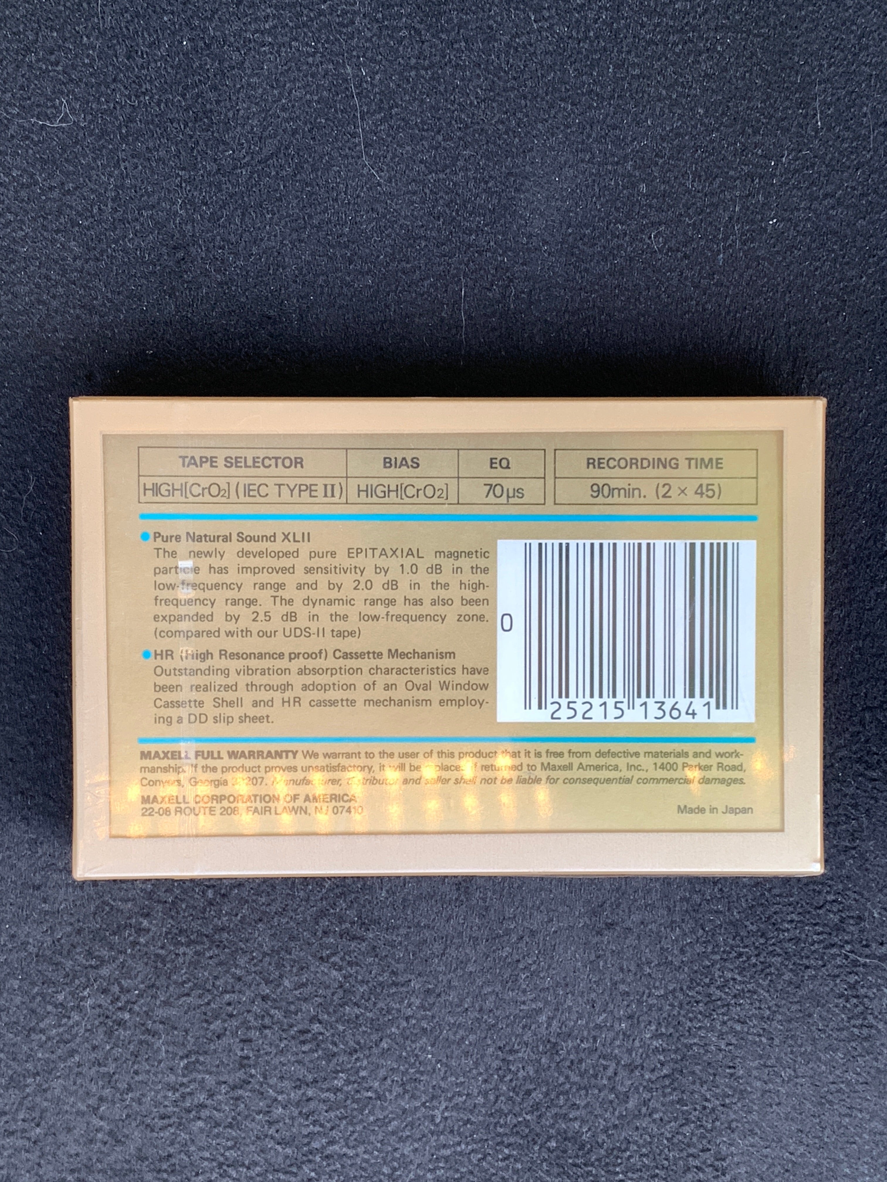 1986 Maxell XLII Blank Cassette 90 mins