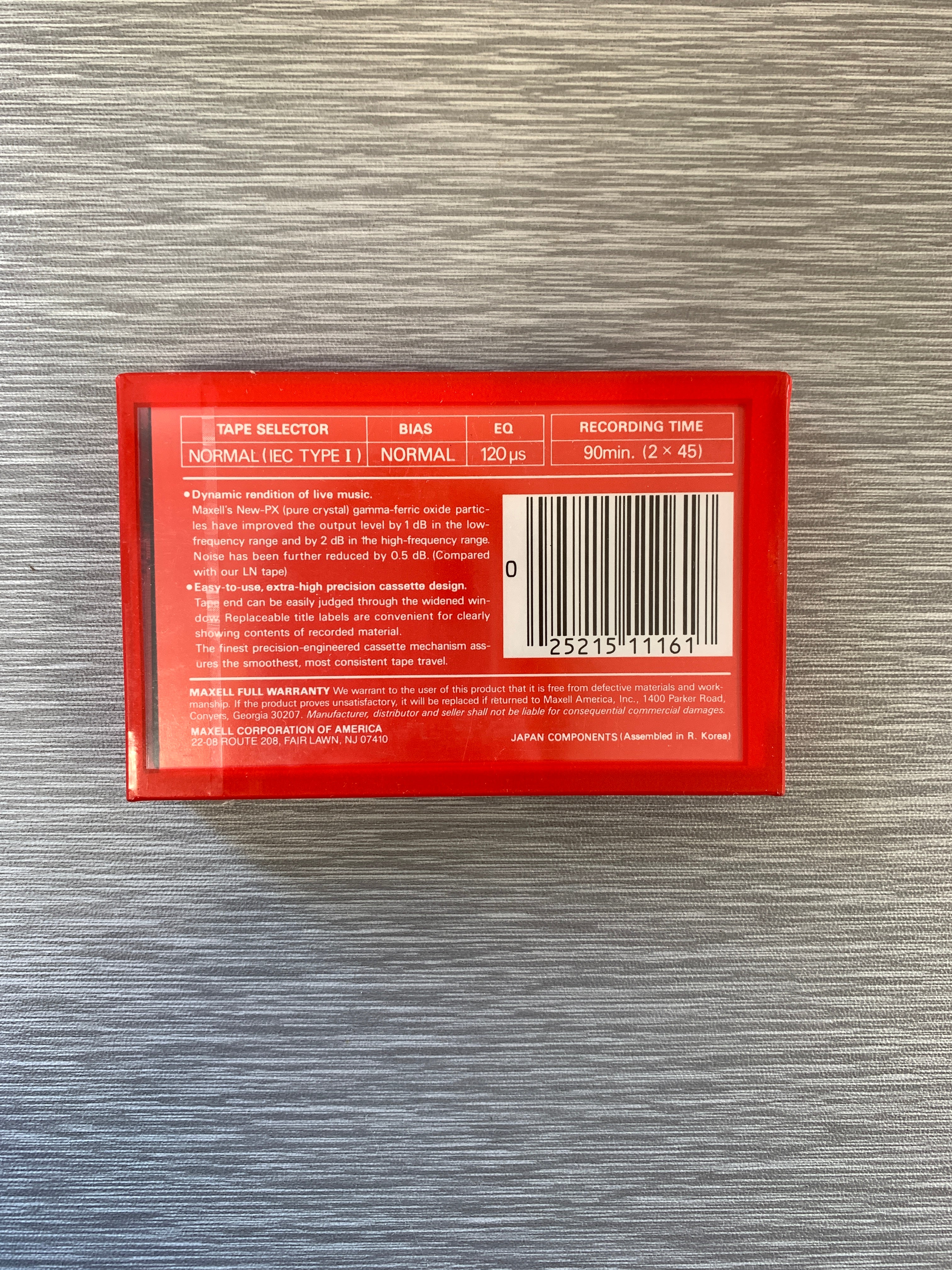 1986 Maxell UR IEC Blank Cassette 90 mins