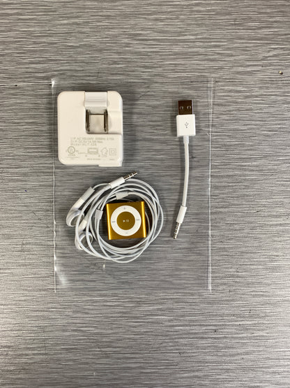 4th Generation Gold iPod Shuffle w/ Charging Cord & Headphones