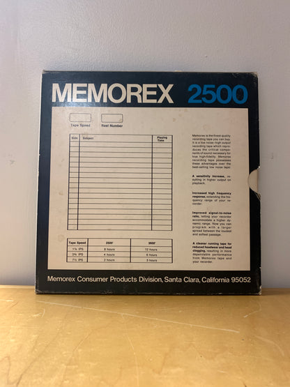 Memorex 2500 Recording Tape 10.5 Metal Reel * Used