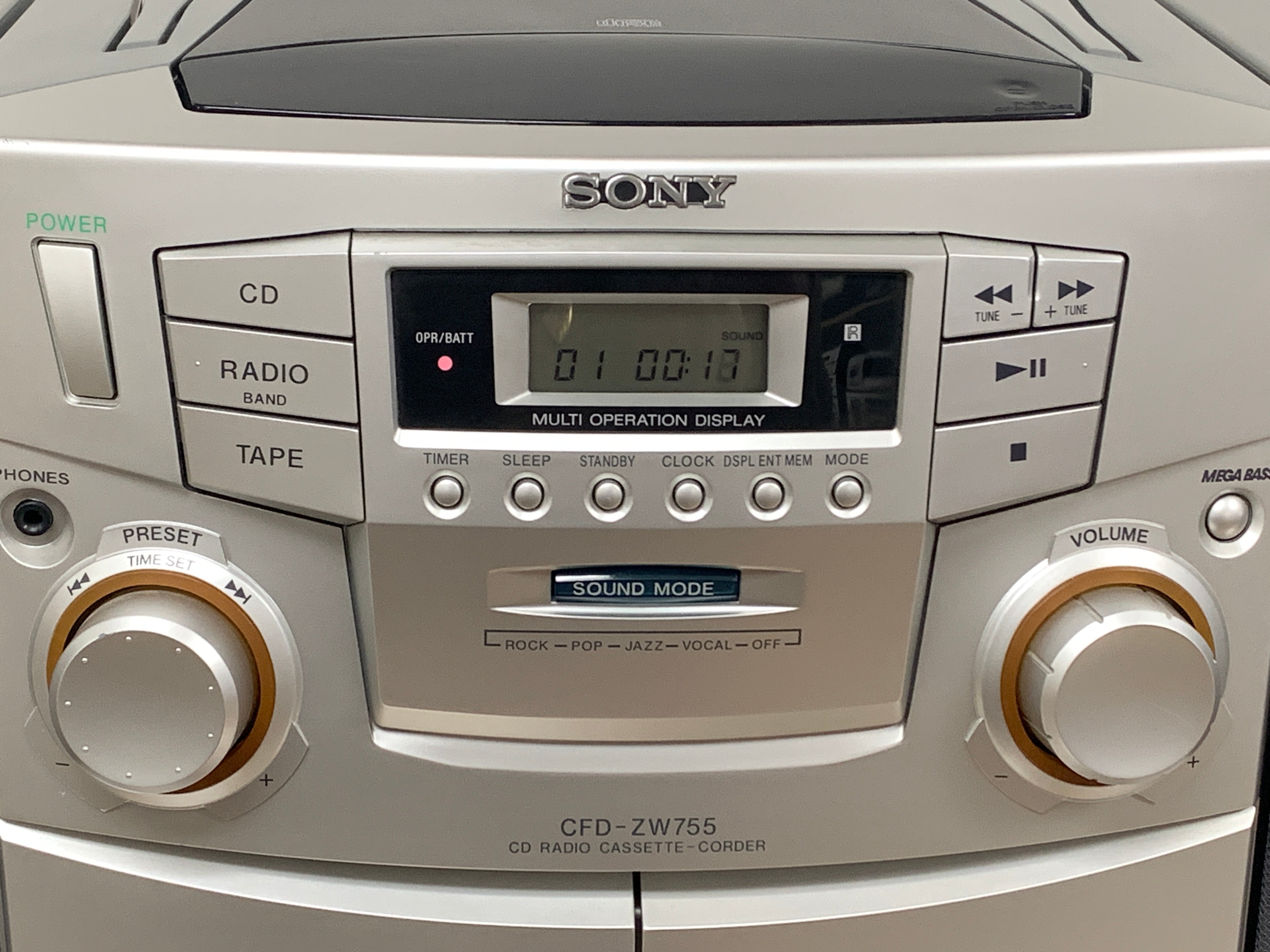 CFD-ZW755 CD Cassette AM FM Radio Boombox