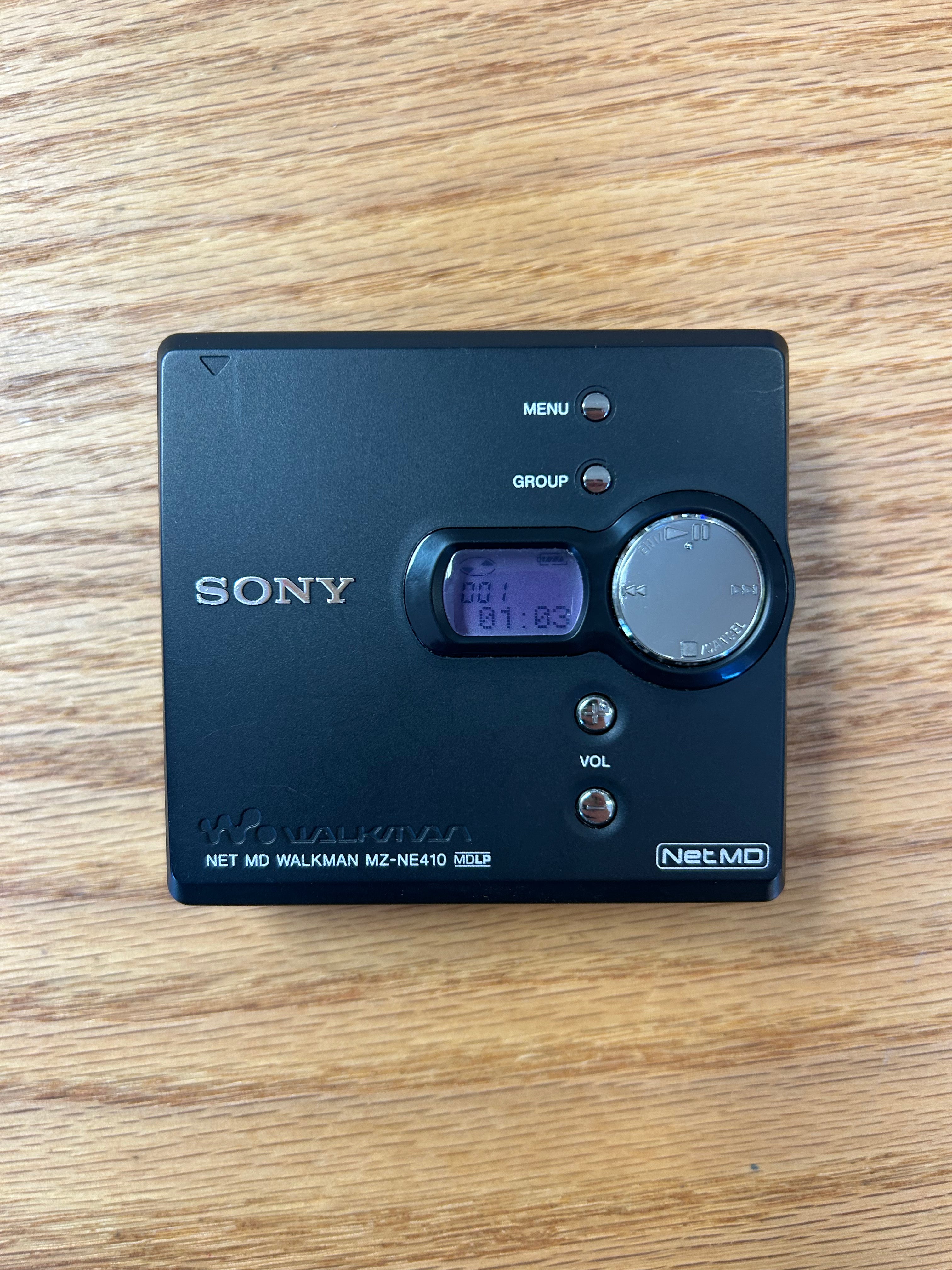 Sony Walkman MZ-NE410 MDLP Minidisc Recorder Player Bundled w/ 3 MiniDiscs * Fully Serviced *