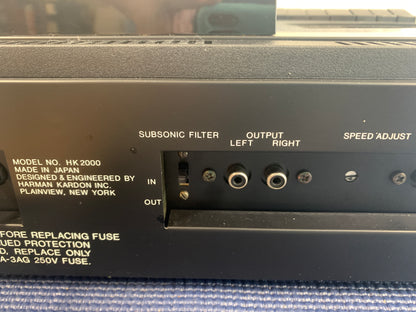 Harman Kardon HK2000 Single Cassette Deck * New Belts