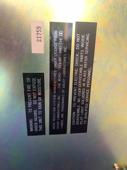 Harman Kardon HK2000 Single Cassette Deck * New Belts