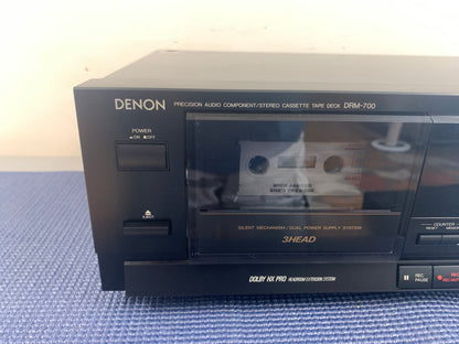 Denon DRM-700 Single Cassette Deck * 3 Heads * New Belts