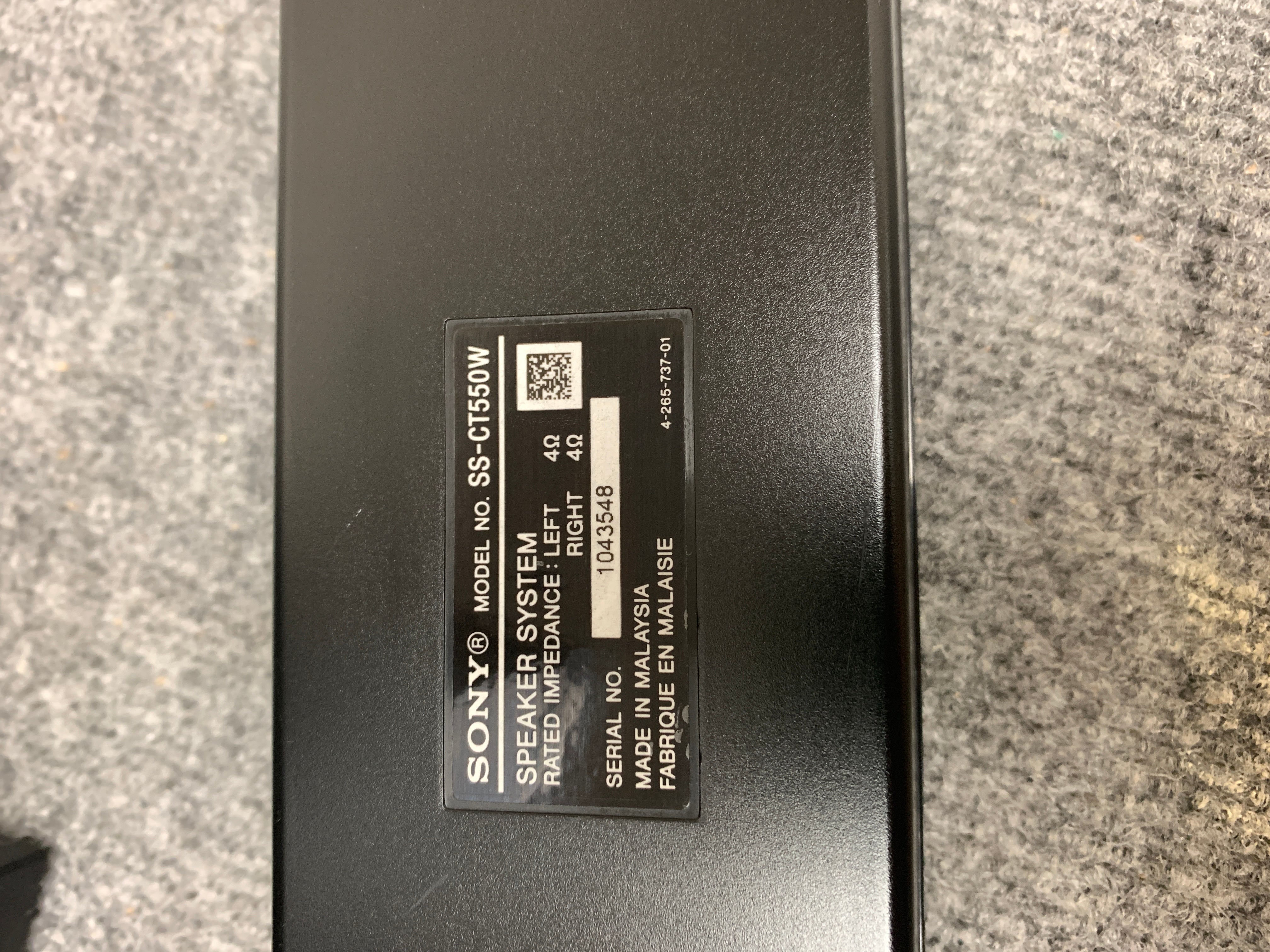 Sony HT-CT550W Home Theatre System * Complete – The Turntable Store