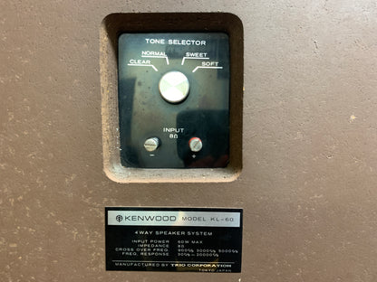 Kenwood KL-60 - 4 Way Speaker System - All Alnico Components