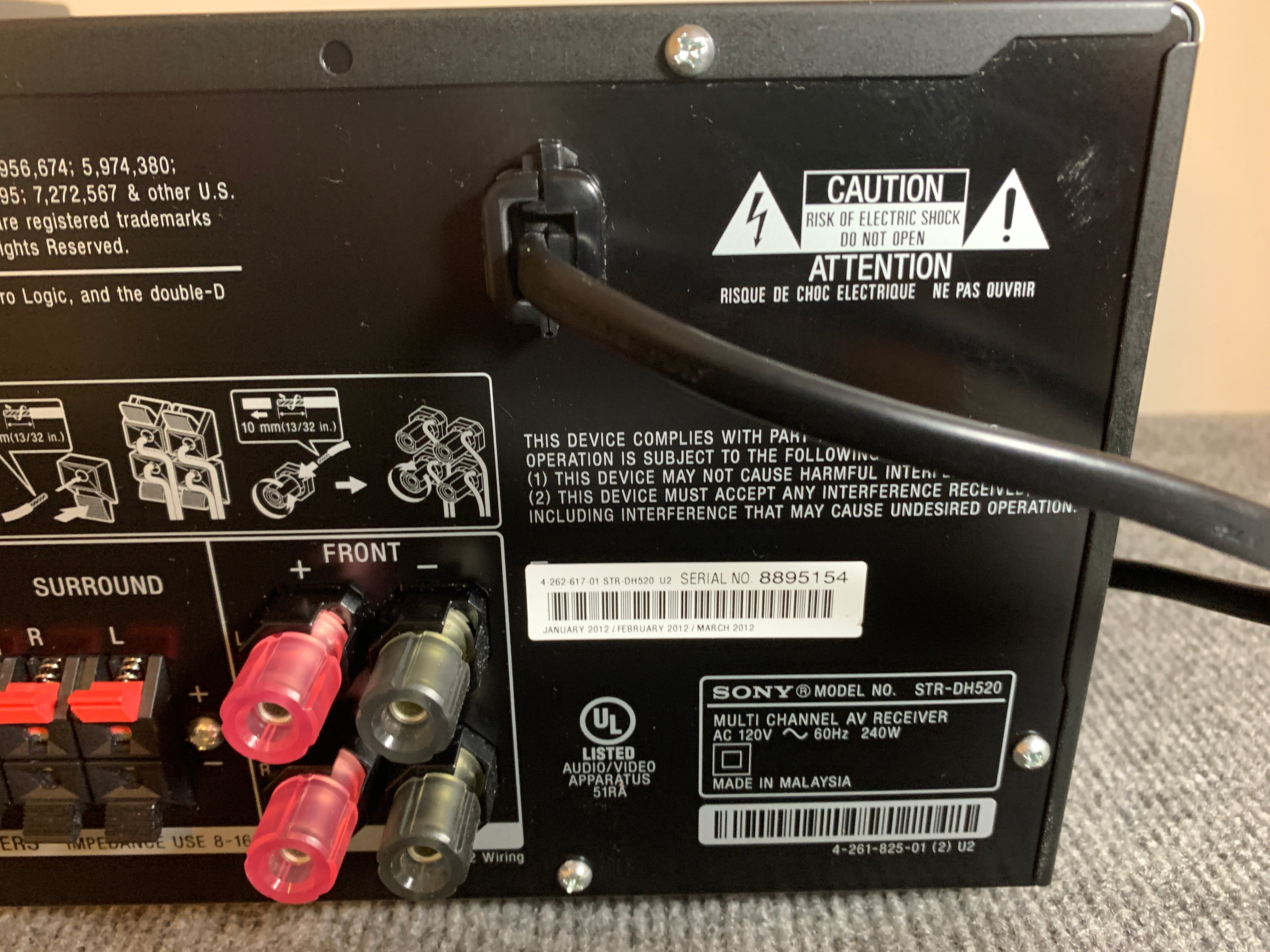 Sony STR-DH520 Stereo Receiver * Remote Control – The Turntable Store