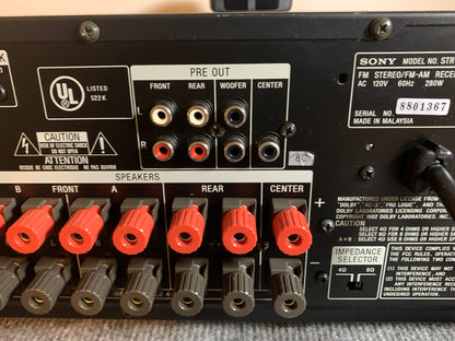 Sony STR-DA30ES  Audio Video Receiver (1998) * Remote Control