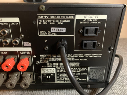 Sony STR-DA30ES  Audio Video Receiver (1998) * Remote Control