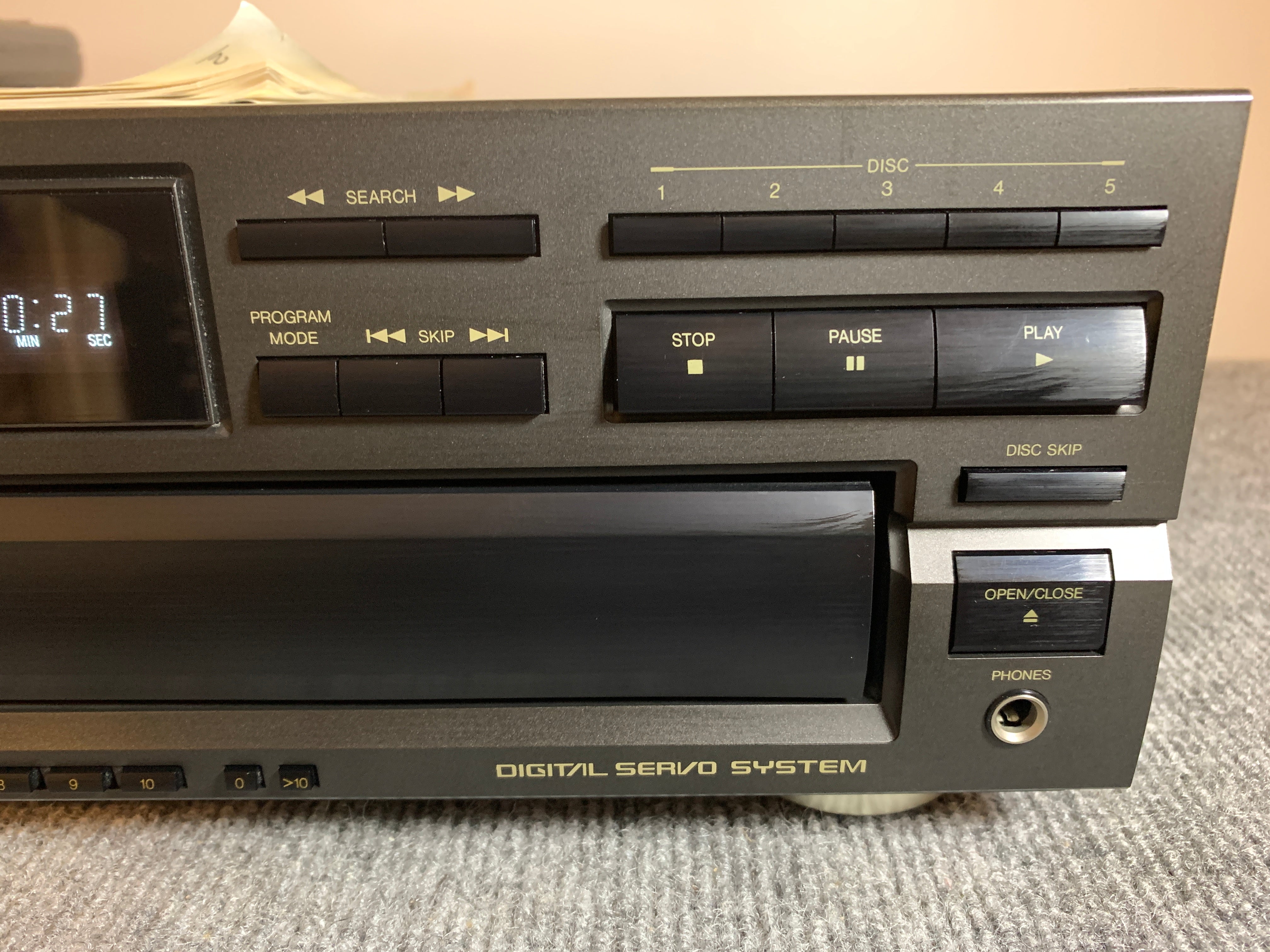 Technics SL-PD497 Compact Disc Carousel * 5 Discs * Remote